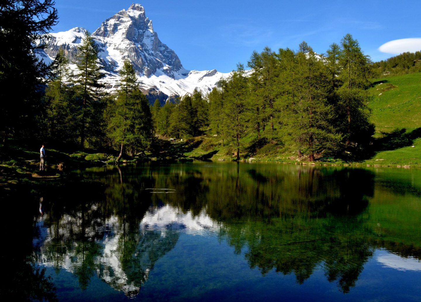 Monte Cervino — visto do Lago Blu