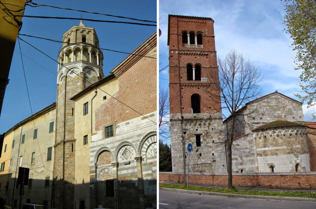 Torres inclinadas em Pisa