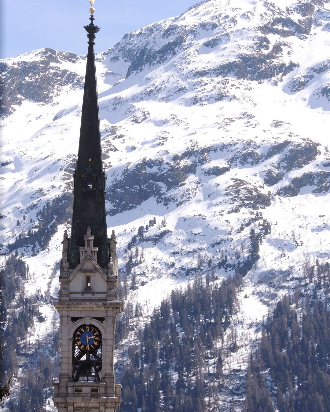 Tower Of Evangelische Kirke, em St. Moritz
